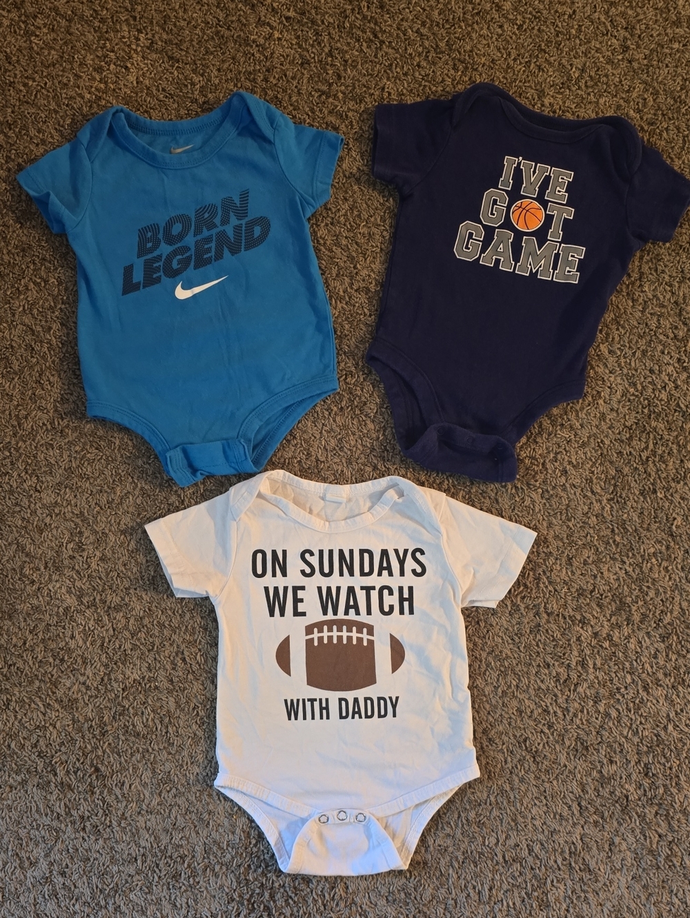 3-6 Sporty Bodysuits(onsies) Nike, Boutique, NBA